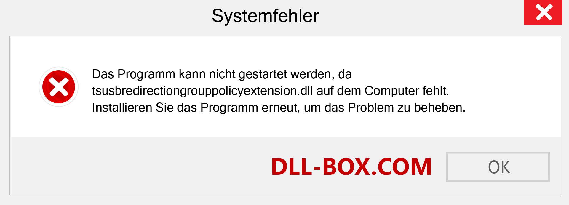 tsusbredirectiongrouppolicyextension.dll-Datei fehlt?. Download für Windows 7, 8, 10 - Fix tsusbredirectiongrouppolicyextension dll Missing Error unter Windows, Fotos, Bildern